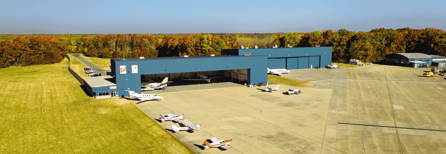 Welcome to Beautiful Millville Executive Airport | Aerial Hangars & Tenants